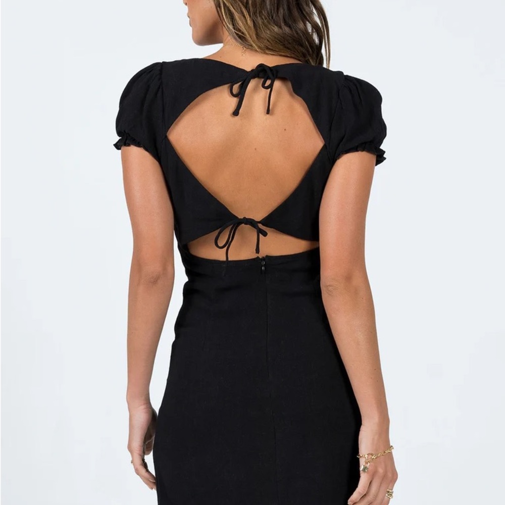 Princess Polly Black Open-Back Dress